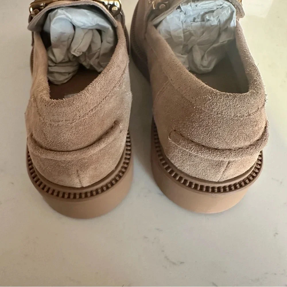 Steve Madden Karmine Loafer in tan suede Size: 7.5 - Picture 4 of 5